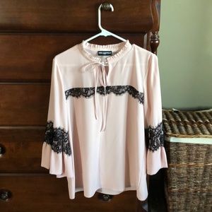 Karl Lagerfeld pink blouse size Large